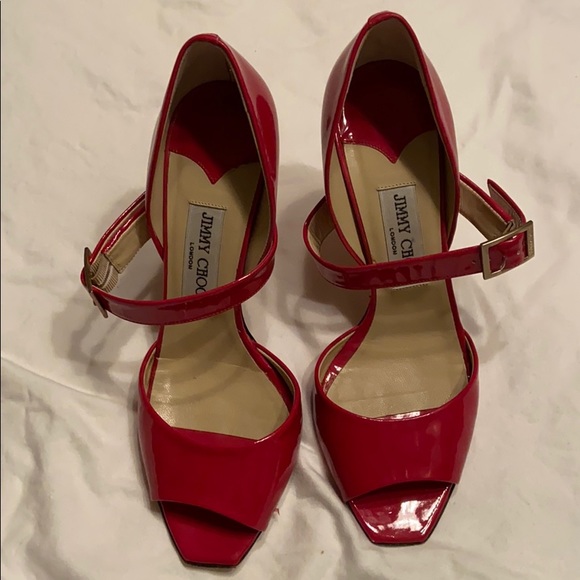 Jimmy Choo hot pink strappy heel, barely ever worn - Picture 5 of 5